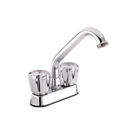 Keeney Mfg Dual Handle Centerset Laundry Faucet, Polished Chrome, Handle Type: Knob 3040W